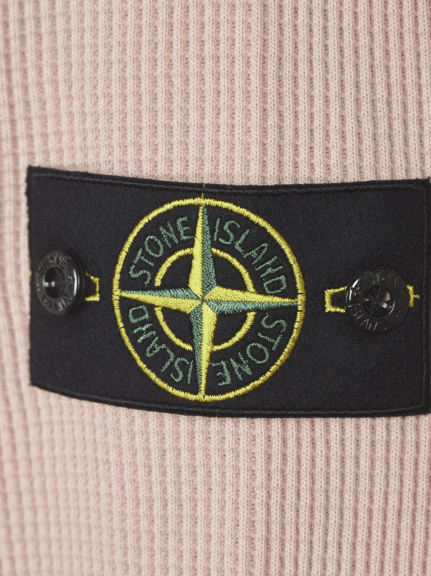 Stone Island Textured Ribbed Knit Sweater