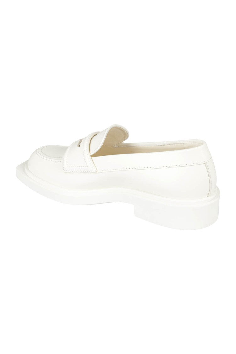 3Juin Smooth Calf Leather Moccasin In Ivory Color