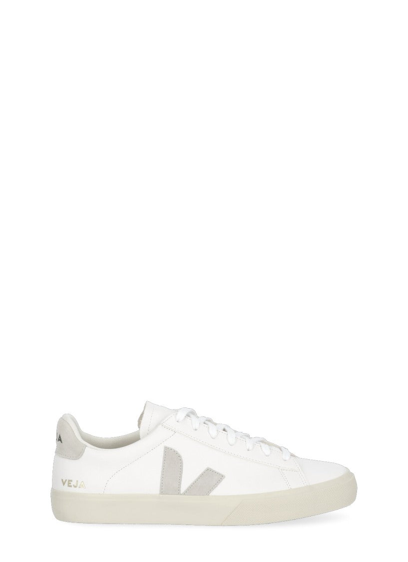 Veja White Campo Suede Leather Sneakers