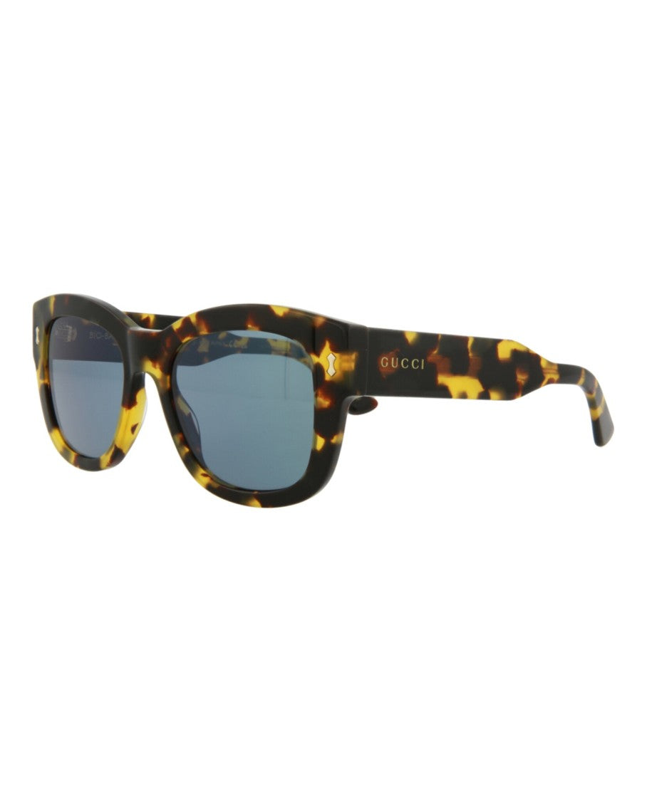 Gucci Square-Frame Bio Acetate Sunglasses With Tortoiseshell Pattern
