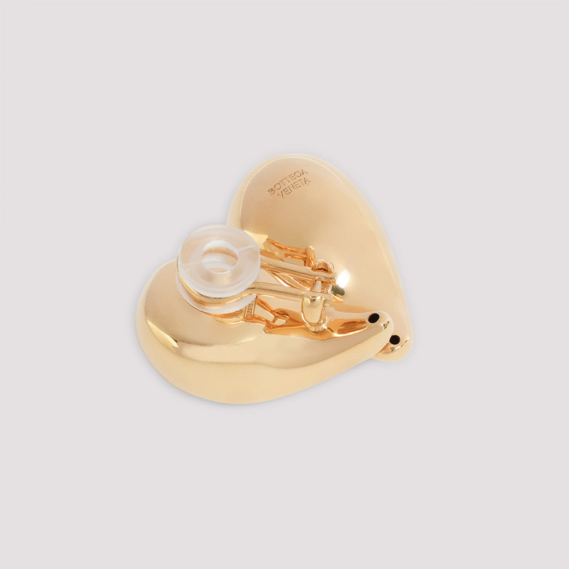 Bottega Veneta Heart-Shaped Sterling Silver Earrings With Polished Finish