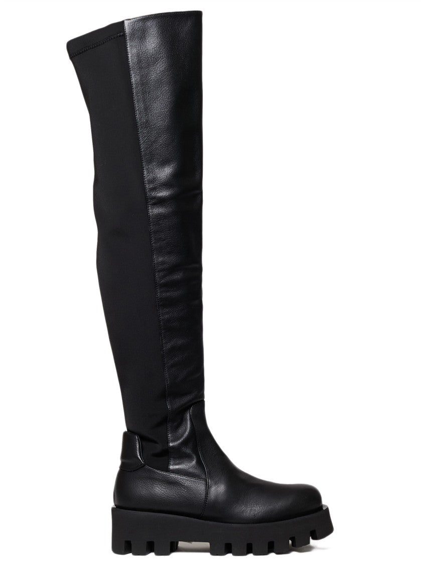 Paloma Barceló Knee-High Boots In Black Nappa Leather