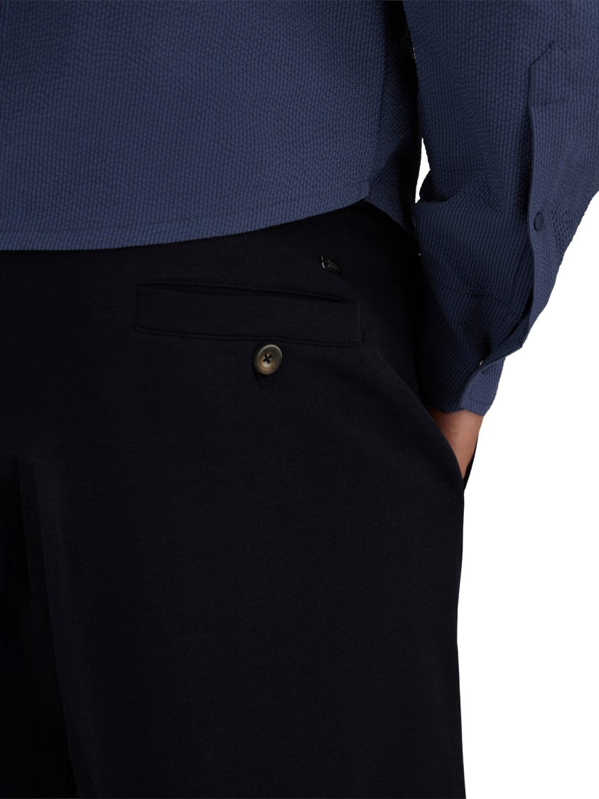 Herno Tailored Blue Shorts With Button Closure