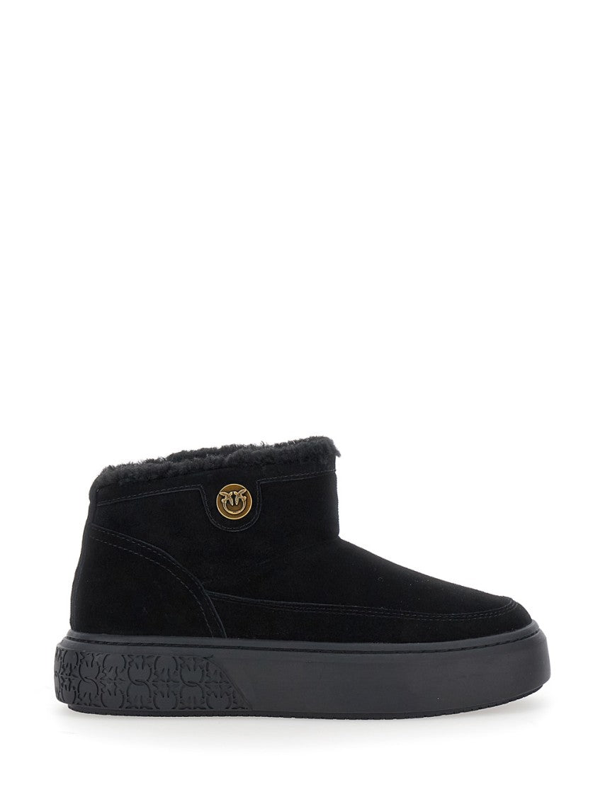 Pinko Yoko 22 Cow Suede/Lining Fur- Mid Sneaker