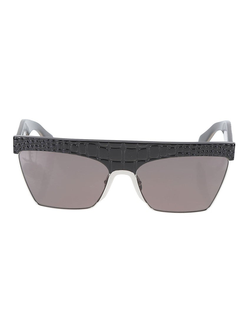 Alaïa Textured Rectangle Sunglasses With Crocodile Skin Pattern