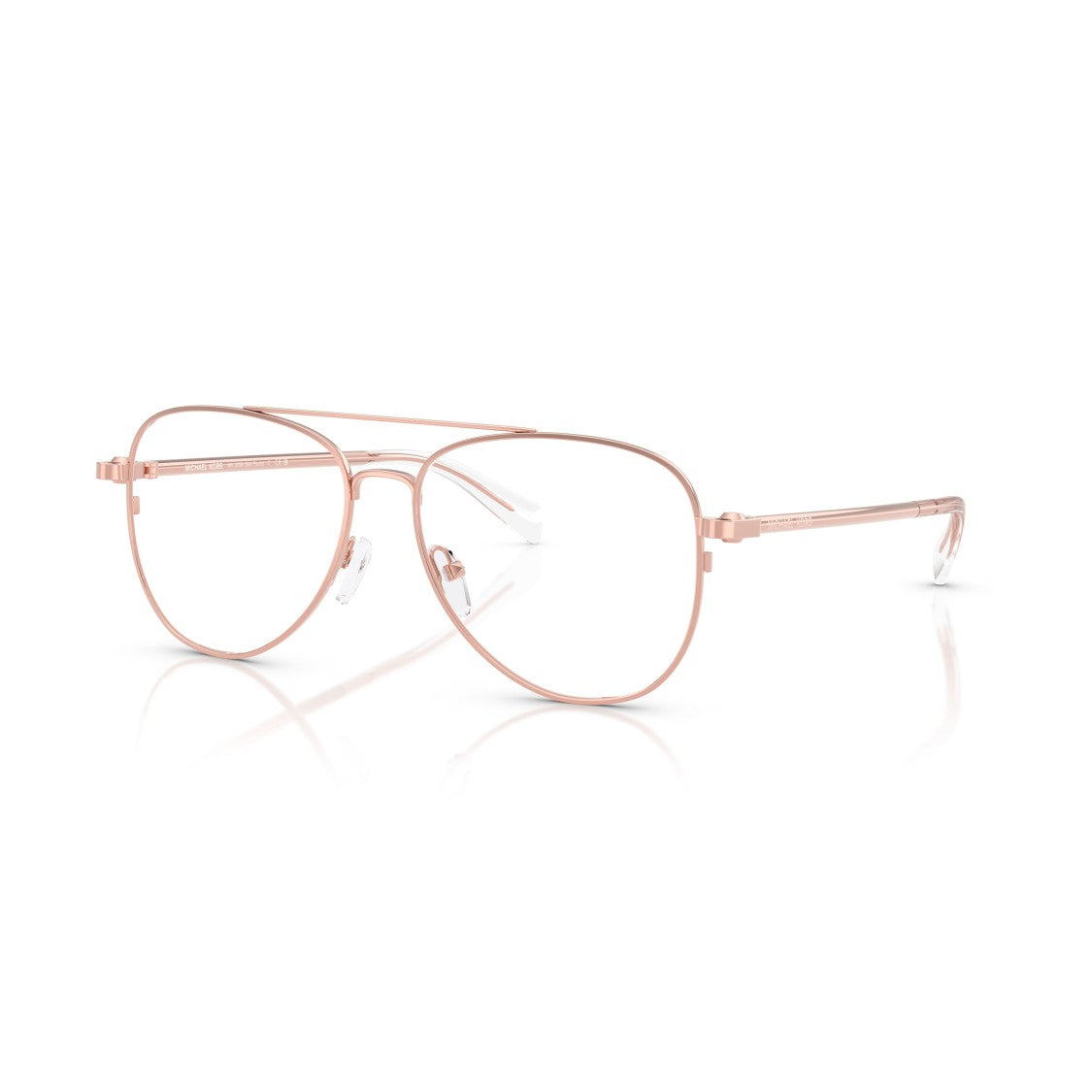 Michael Kors 0Mk3089 Aviator Metal Frame Sunglasses With Rose Gold Finish