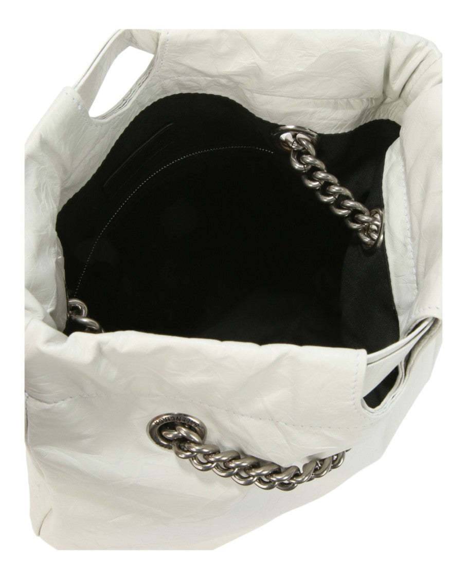Balenciaga Smooth Calfskin Leather Small Tote Bag With Drawstring Closure