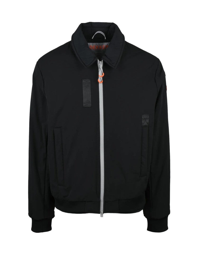 Dekker Quilted Black Jacket With Zip Closure And Padded Interior