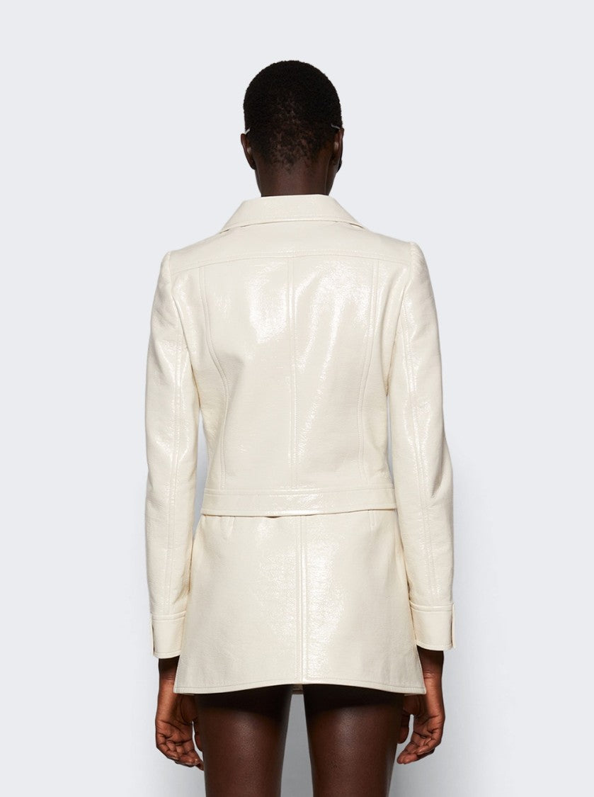 Courrèges Vinyle Reedition Jacket Blanc Casse