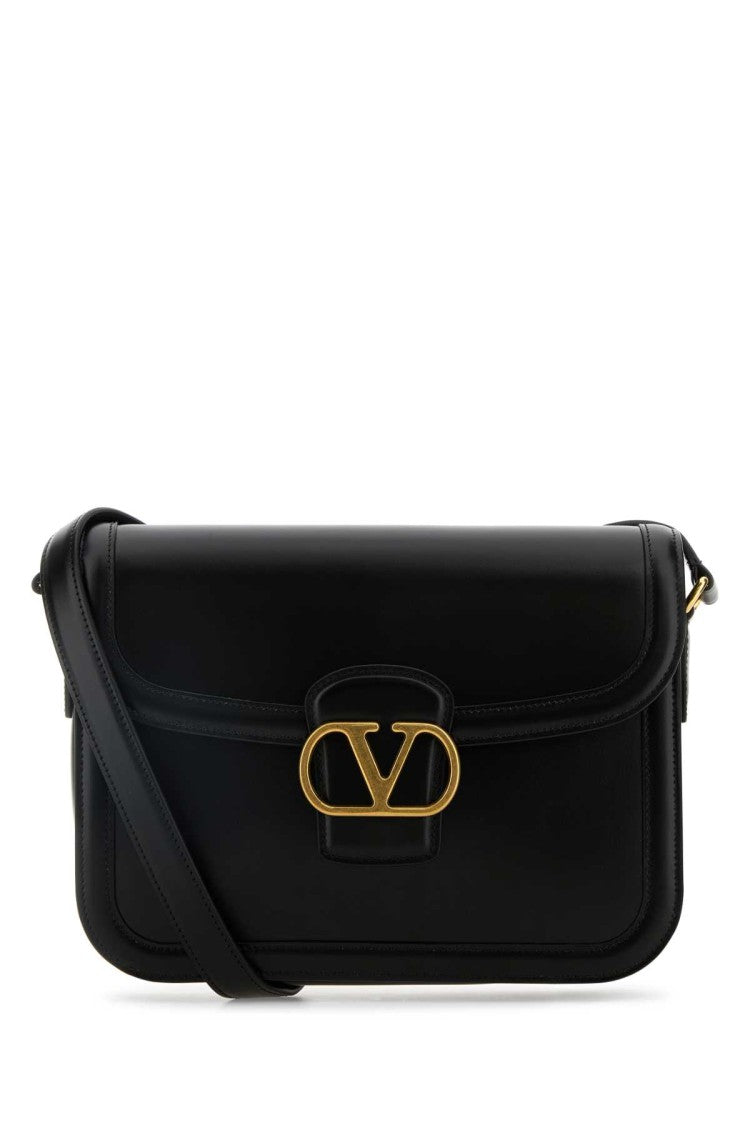 Valentino Garavani Black Leather 9To5 Shoulder Bag