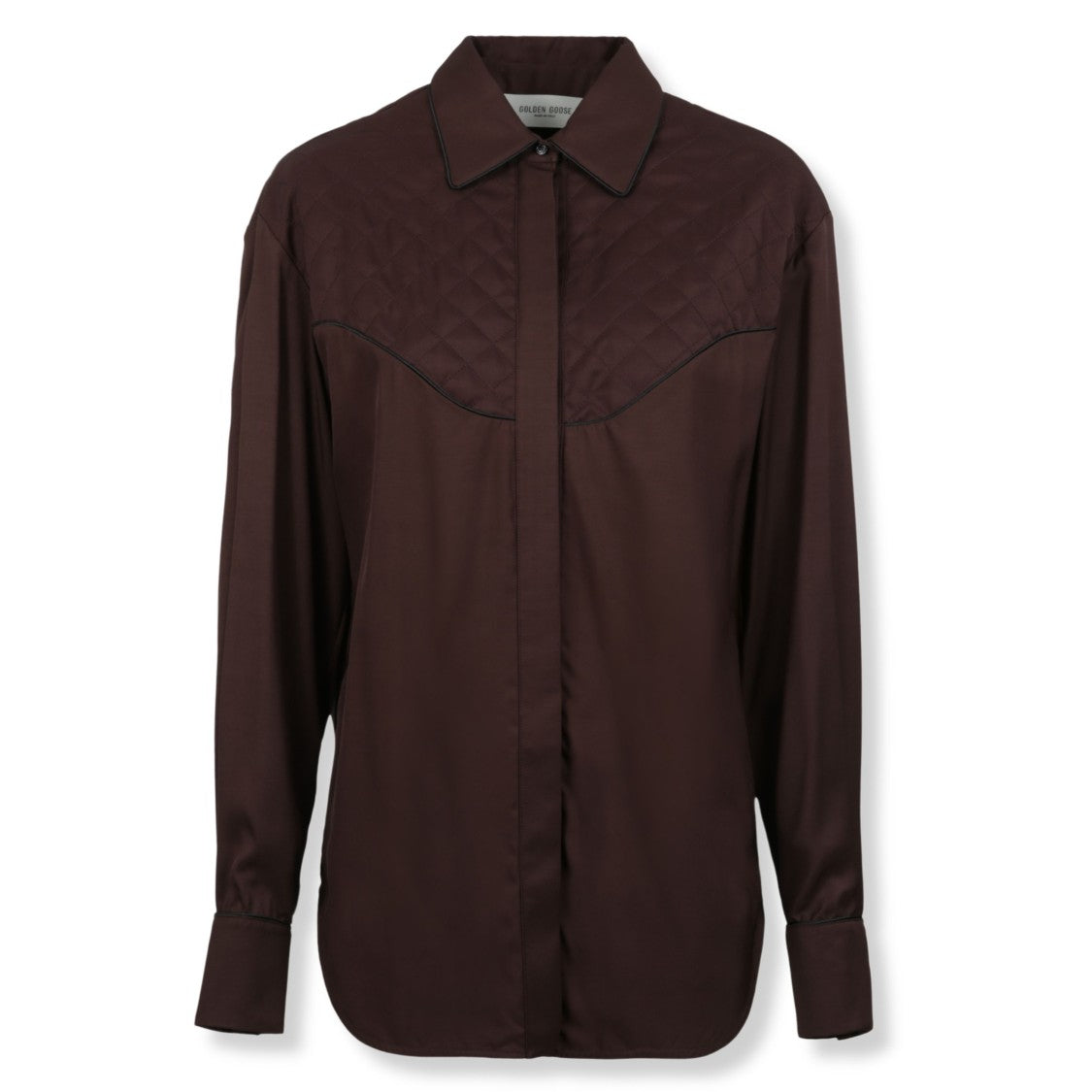 Golden Goose Regular Fit Shirt With Cut Piping