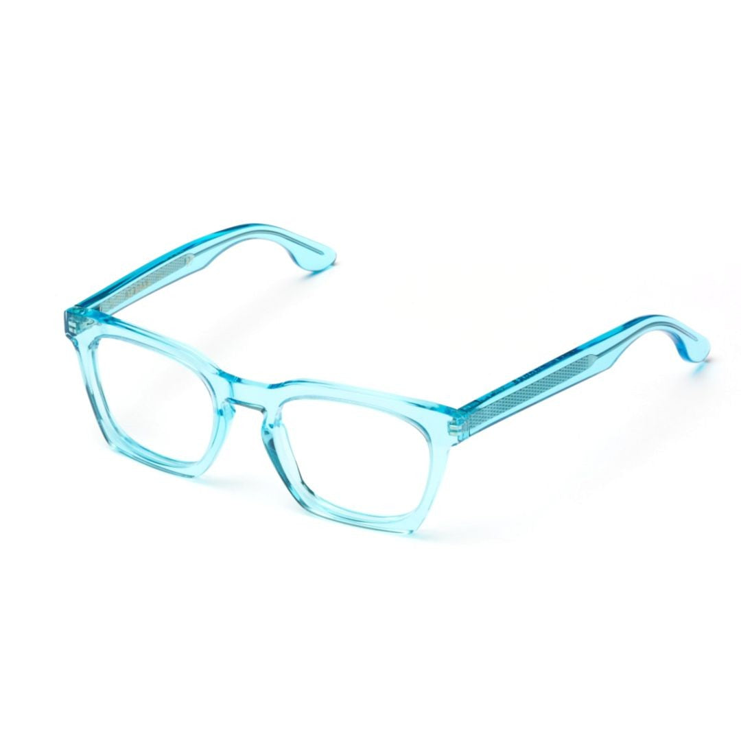 Kador Kareta Translucent Light Blue Square Frame Sunglasses