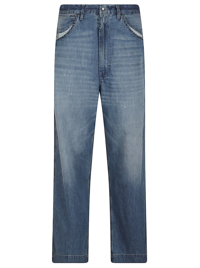 Maison Margiela Mid-Blue Straight-Leg Jeans With Classic Five-Pocket Design