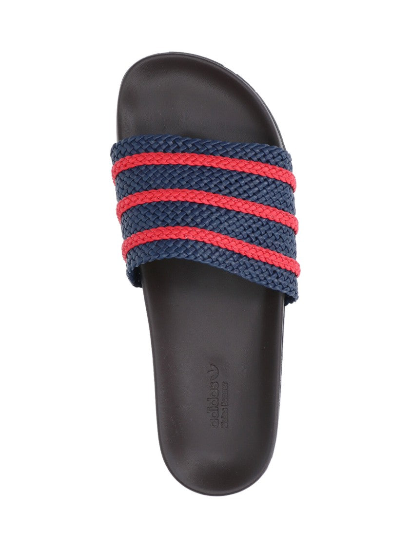 Adidas X Wales Bonner "Adilette" Slides, In Blue Fabric, Dark Tone