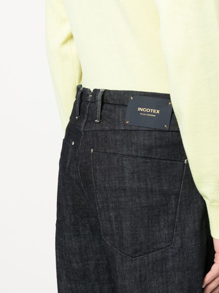 Incotex Dark Wash Incotex Cotton Denim Pants