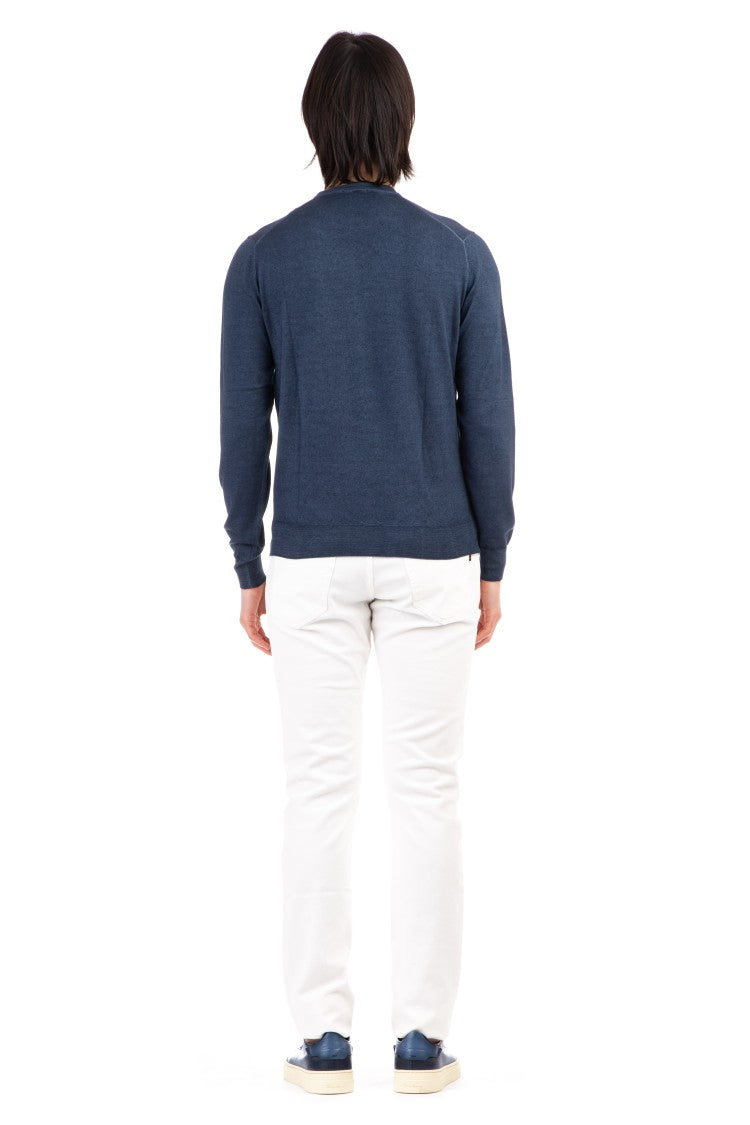 Drumohr Super 140’S Watercolor Dyed Extrafine Wool Crewneck Sweater