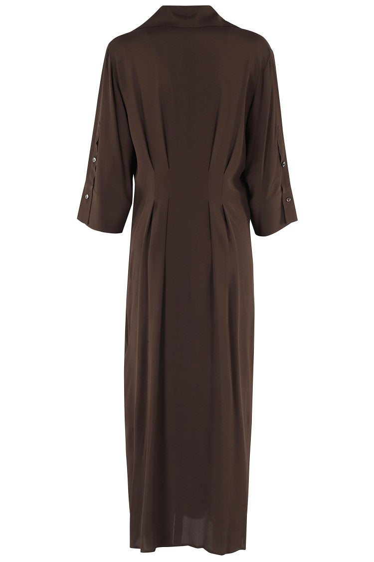 Seventy Plain Crepe Dress With Silk Blend