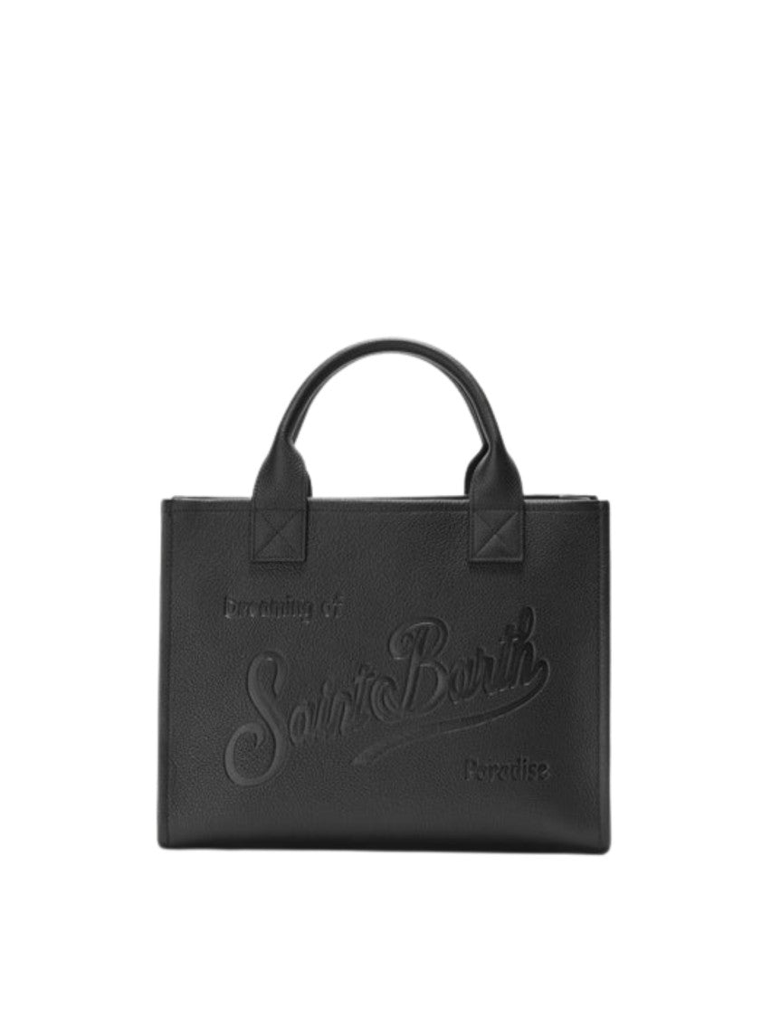 Mc2 Saint Barth Structured Handbag With Embossed Text