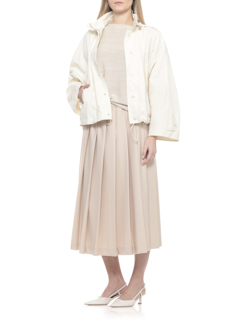 Fabiana Filippi Beige Lurex Short Sleeve Top