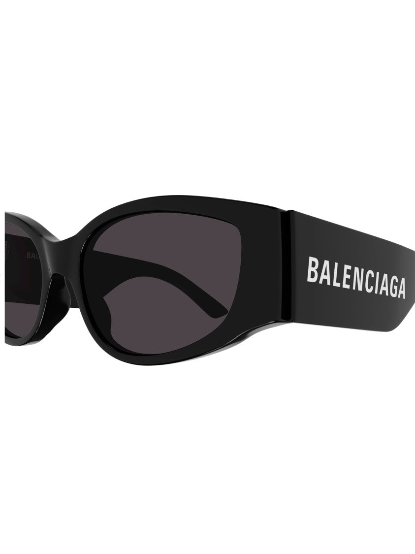 Balenciaga Oversized Black Frame Bb0258s Sunglasses With Bold Logo