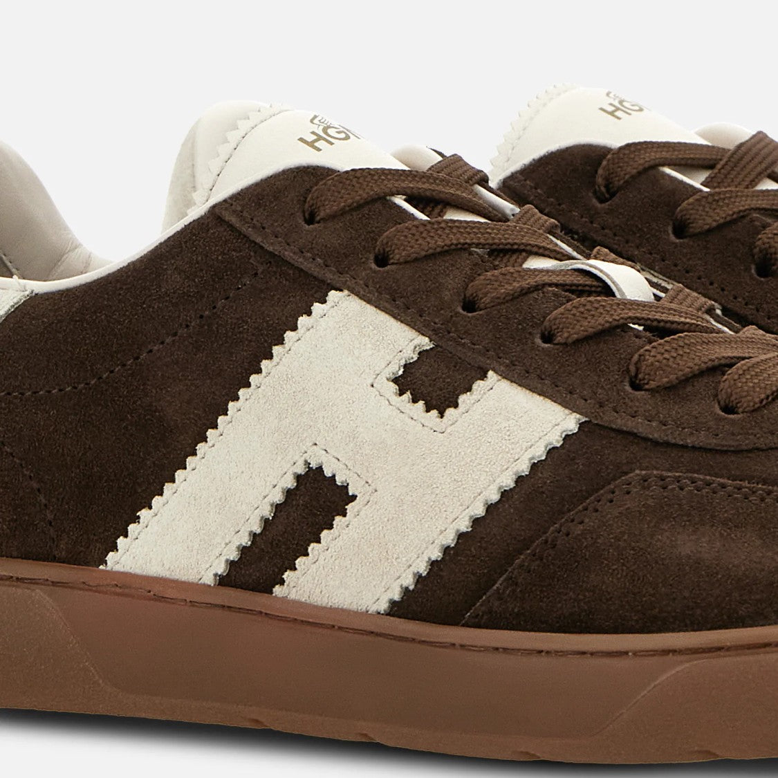 Hogan Brown Cool H Leather Sneakers