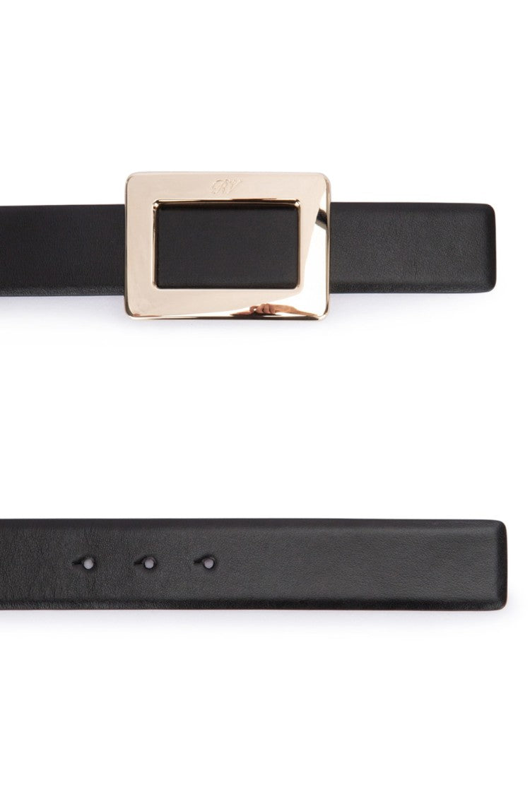 Roger Vivier Double-Faced Leather Belt