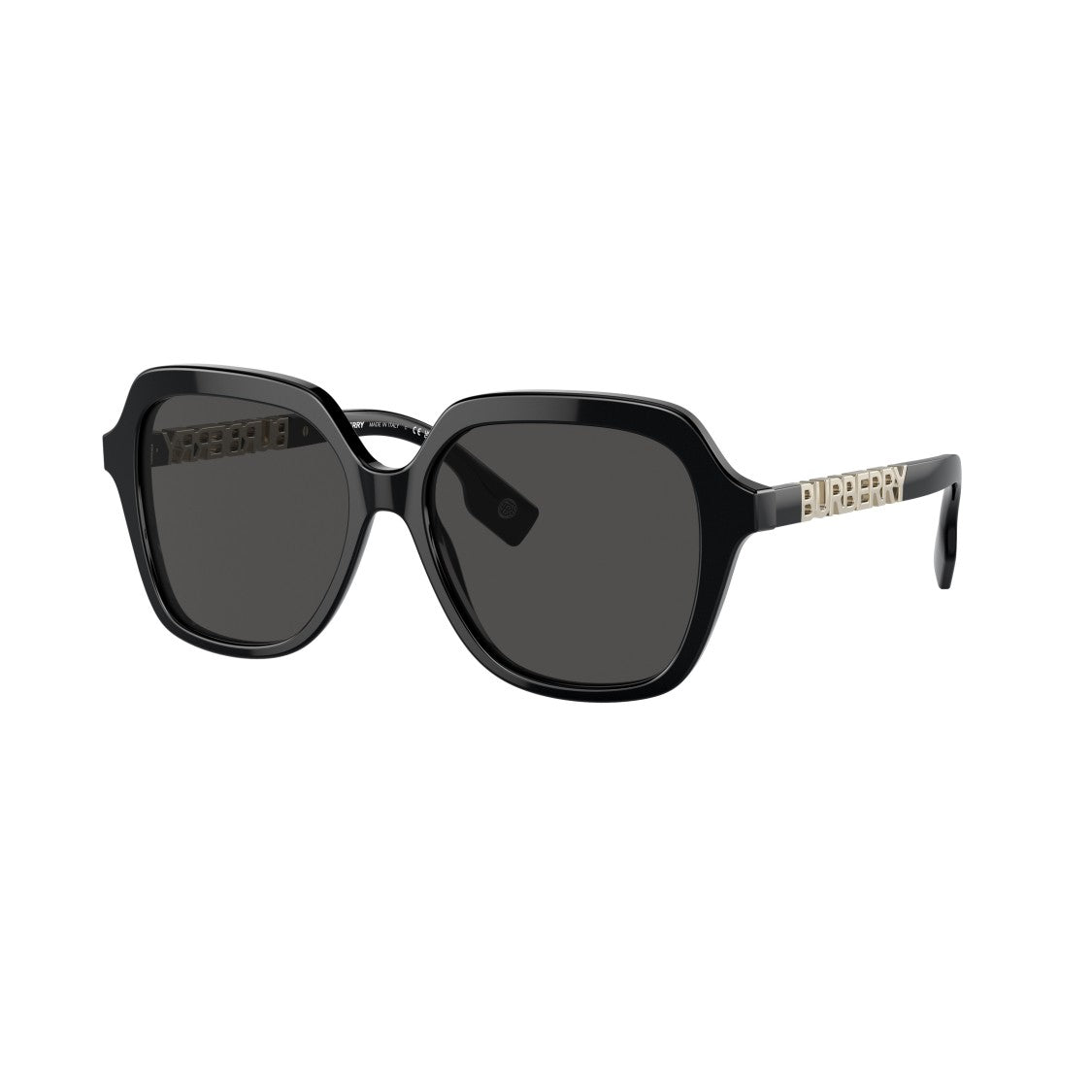 Burberry Oversized Square Frame Sunglasses With Metallic Logo Detail