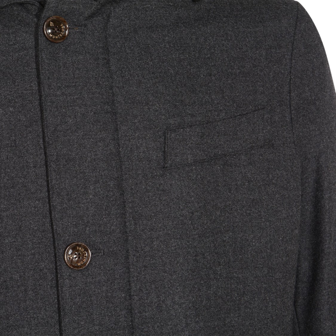 Montecore Dark Grey Hooded Coat With Silhouette