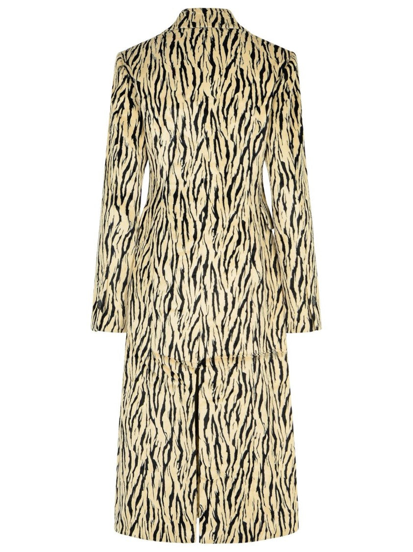 Rotate Printed Faux Fur Coat