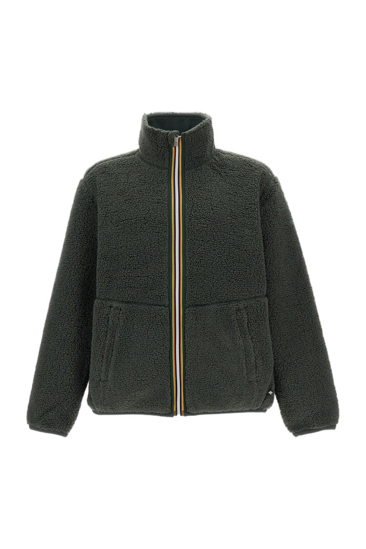K-Way Green Pascal Sherpa Polar Reversible Fleece Jacket