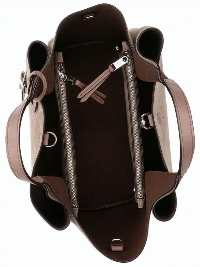 Tod's Mini Tote Bag With Suede Finish