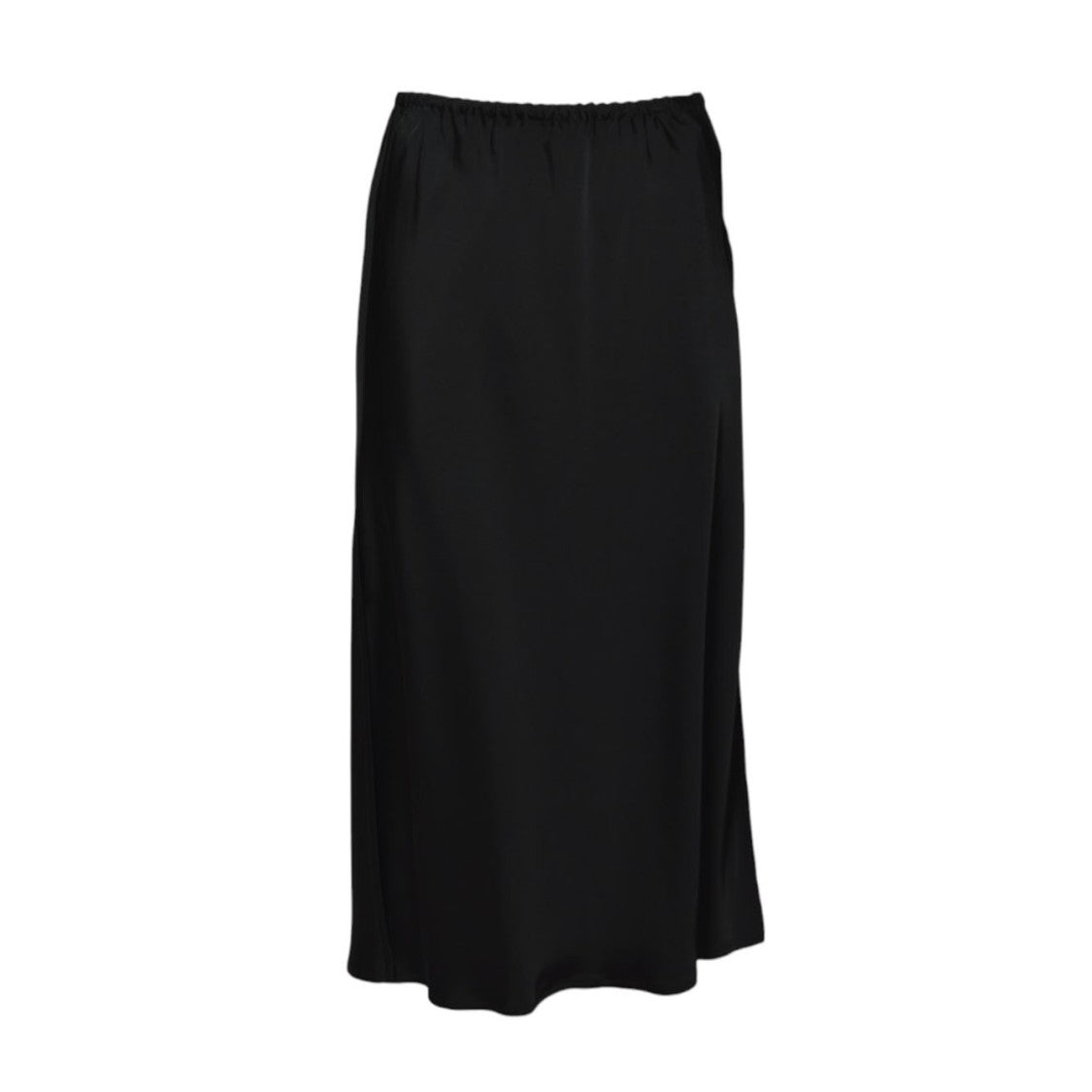 Jil Sander Black Viscose Satin Midi Skirt