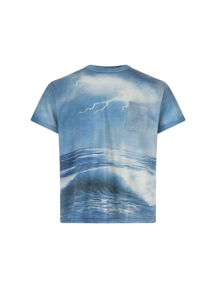 Erl Maxi Print T-Shirt – Blue