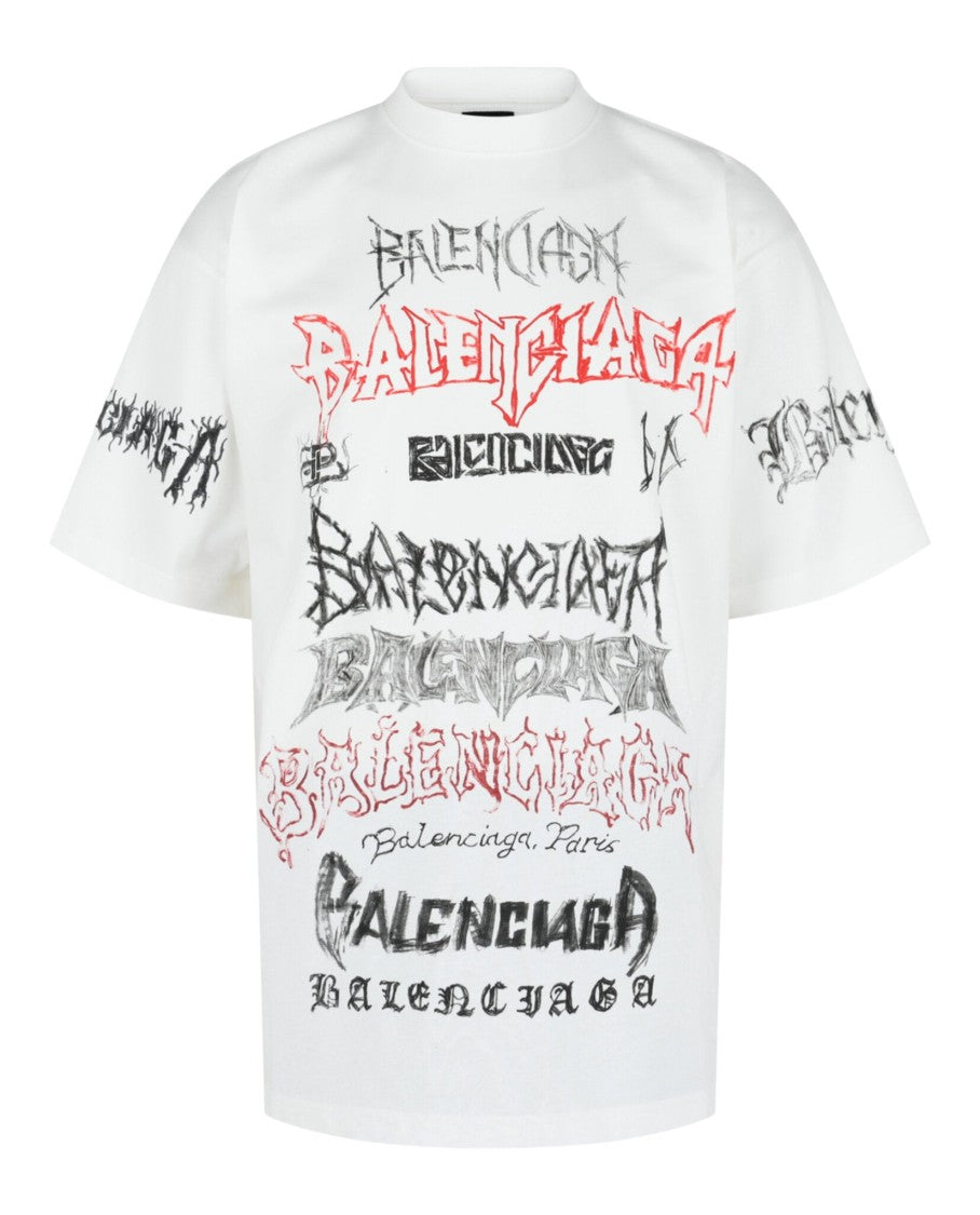 Balenciaga Metal Logo Oversized T-Shirt