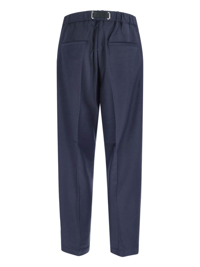 White Sand Wool-Blend Pants – Blue