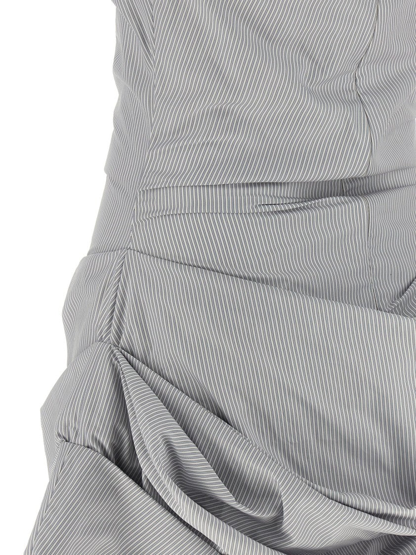 Magda Butrym Off-The-Shoulder Mini Dress With Ruffled Straps