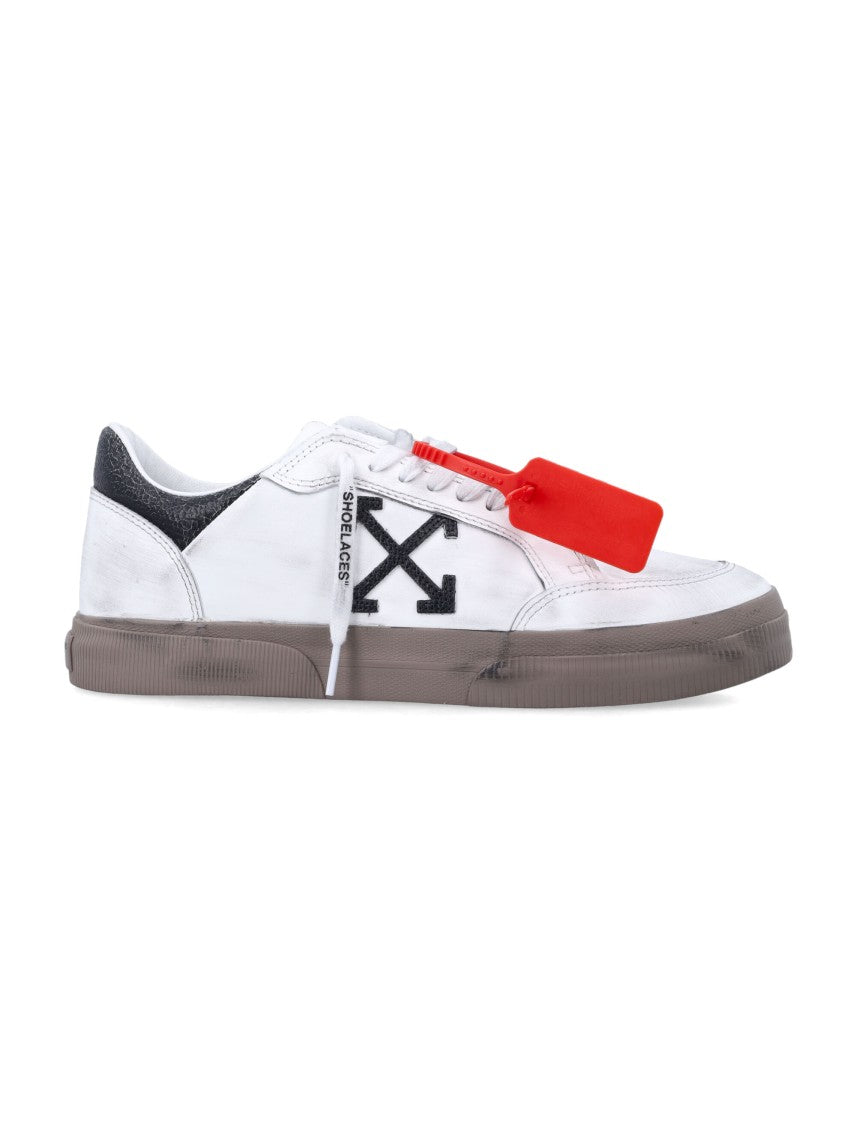 Off-White Vintage Calfskin Leather Low-Top Sneakers With Iconic Details