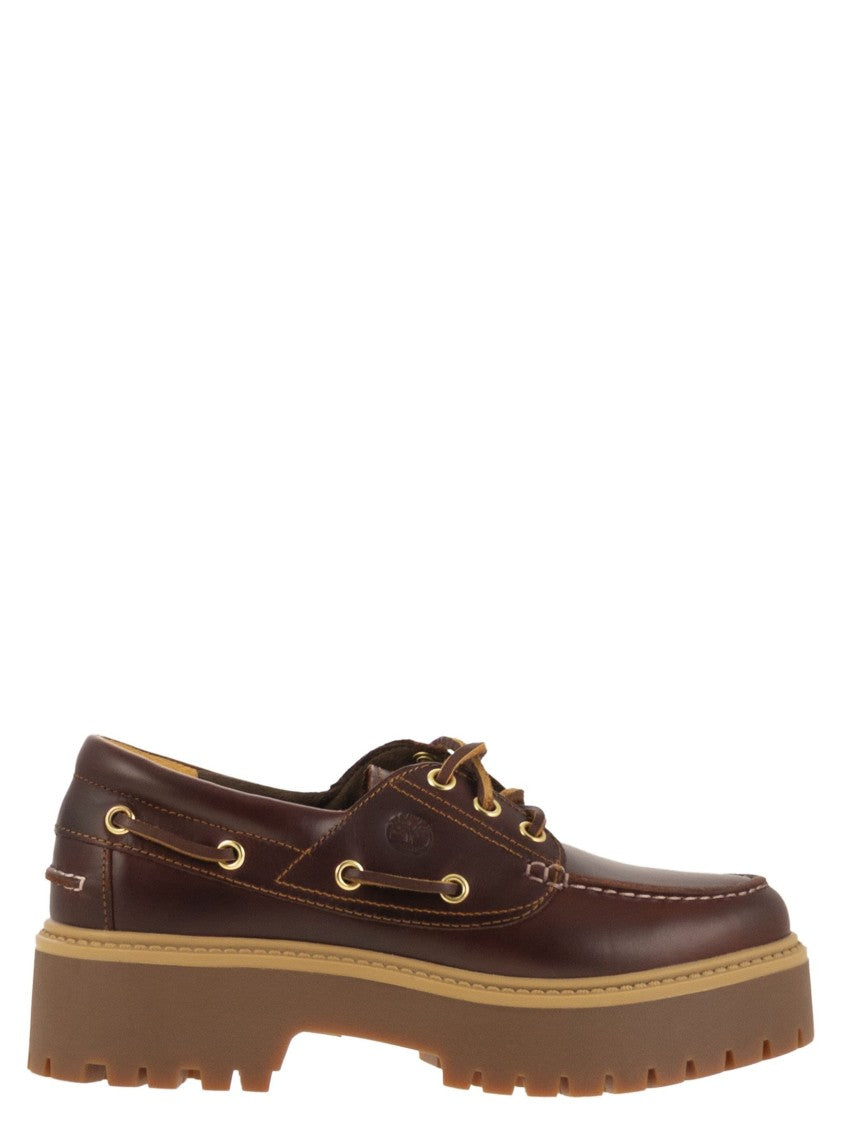Timberland Platform Boat Shoe With Timberland® Premium Leather And Rebotl™ Lining