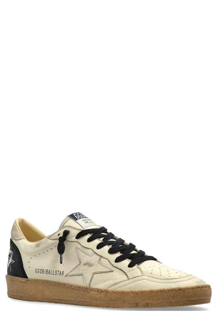 Golden Goose Low-Top Brown Sneakers With Timeless Design