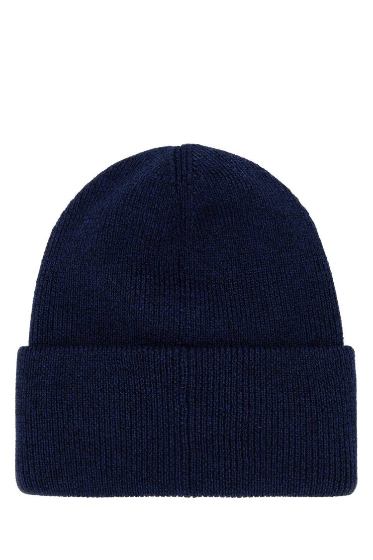 Canada Goose Ribbed Knit Navy Blue Wool Arctic Beanie Hat