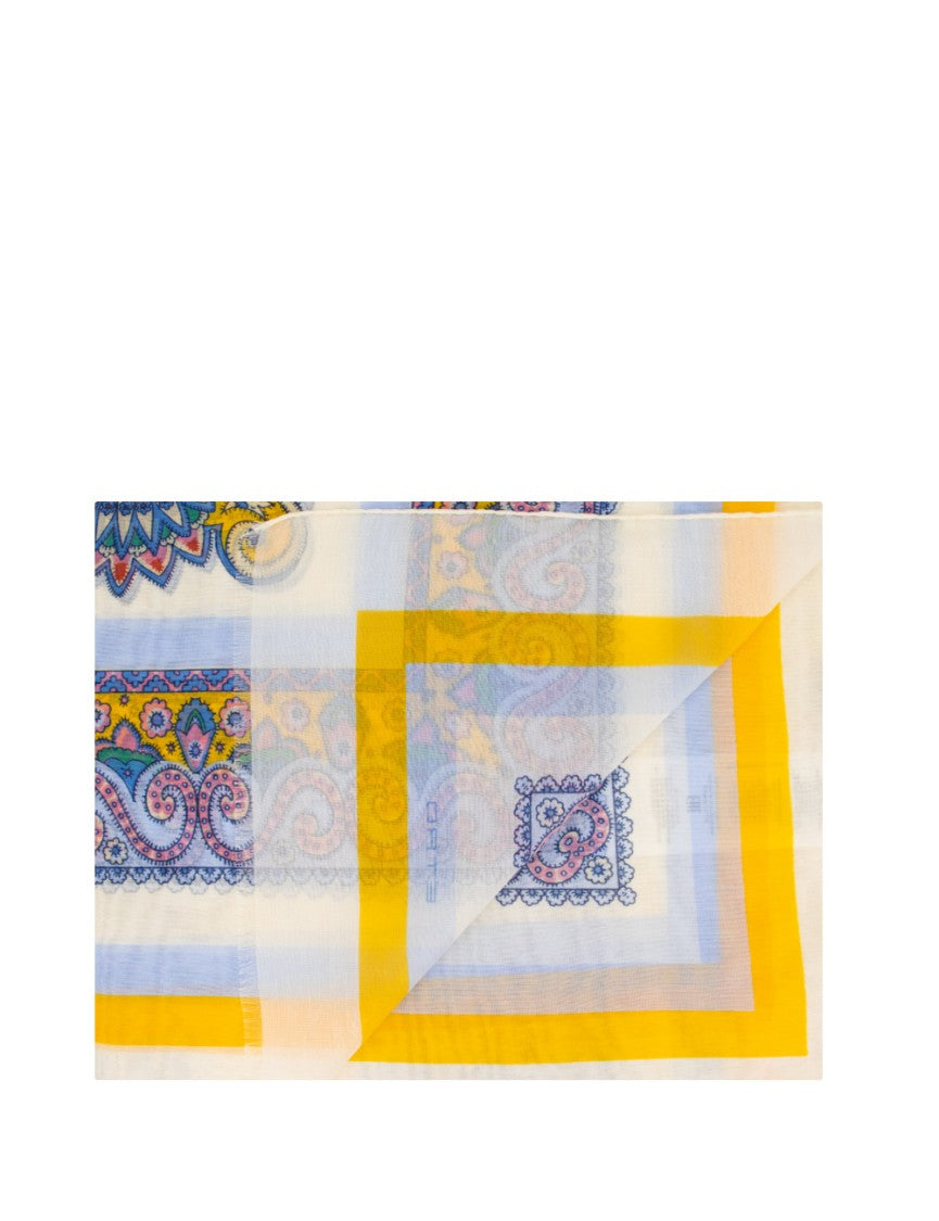Etro Intricate Paisley Motif Scarf