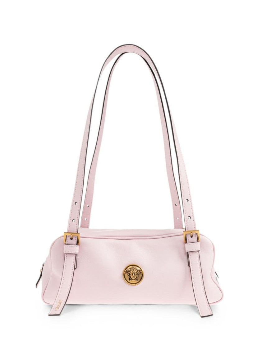 Versace Structured Handbag With Gold Medusa Emblem