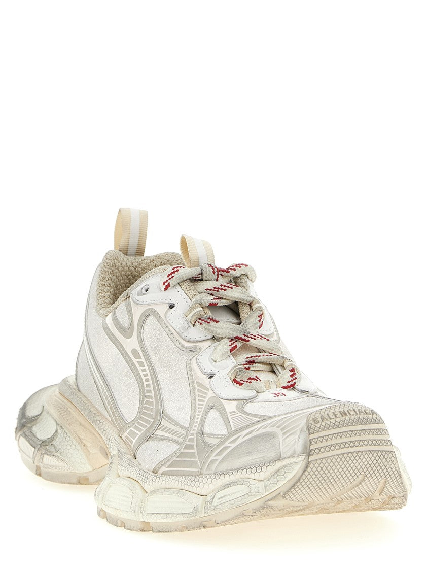 Balenciaga Chunky Worn Effect Sneakers With Glitter Accents