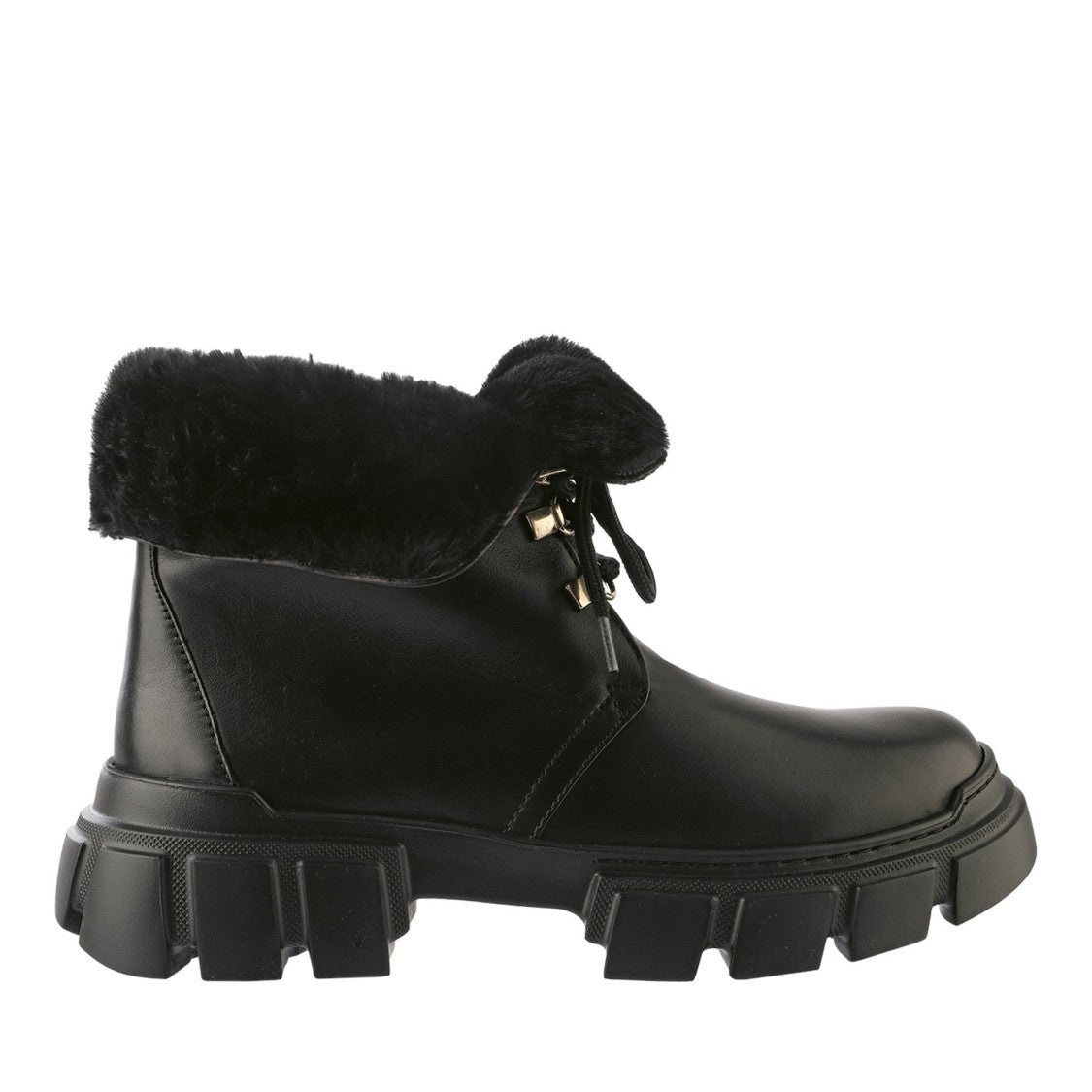 Högl Black Sheepskin Lined Leather Winter Ankle Boots