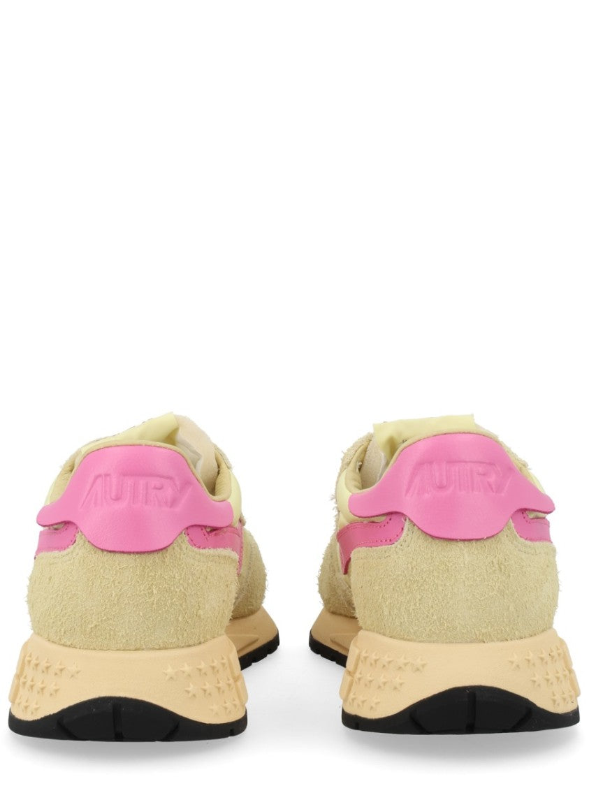 Autry Reelwind Low Suede Overlays Pink Sneakers