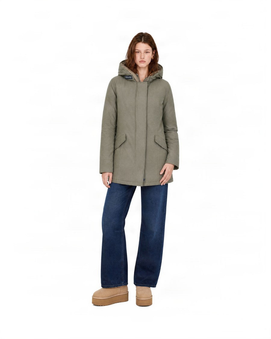 Woolrich Water-Repellent Windproof Hooded Parka With Teflon Coating