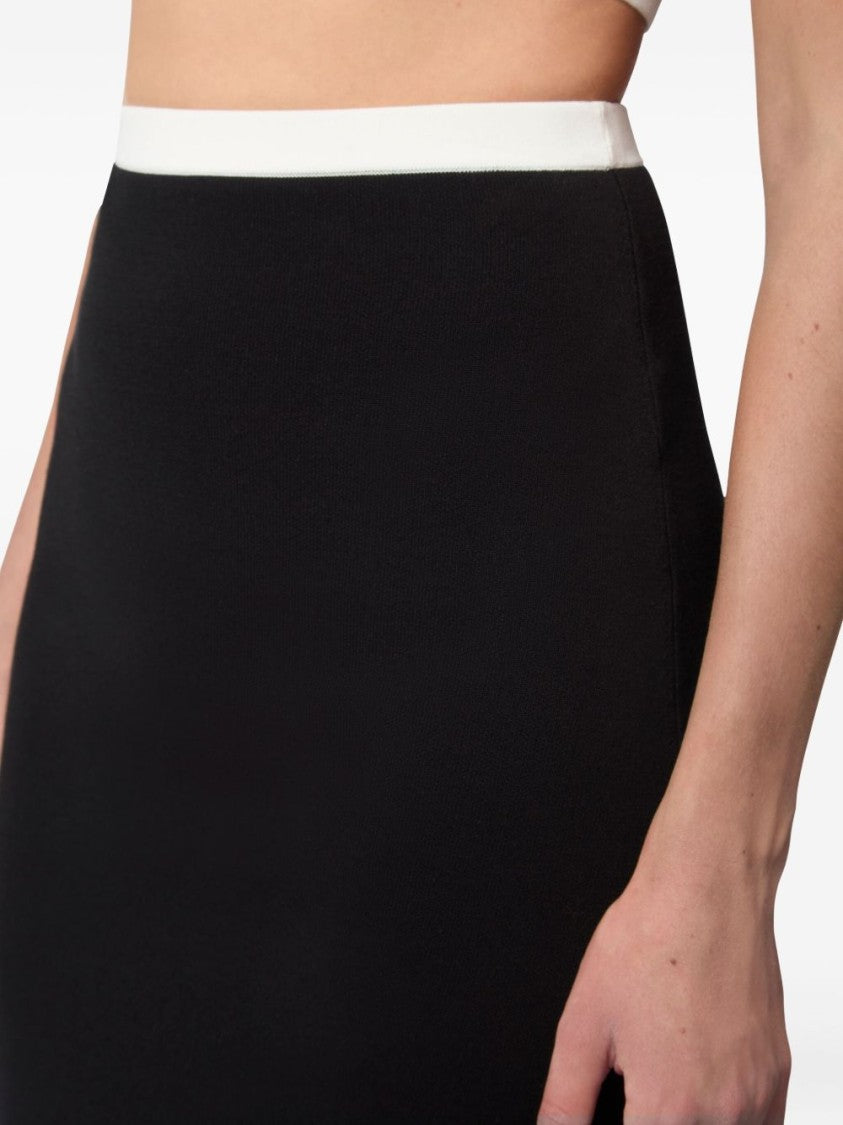 Nina Ricci Slim-Fit Black Midi Skirt
