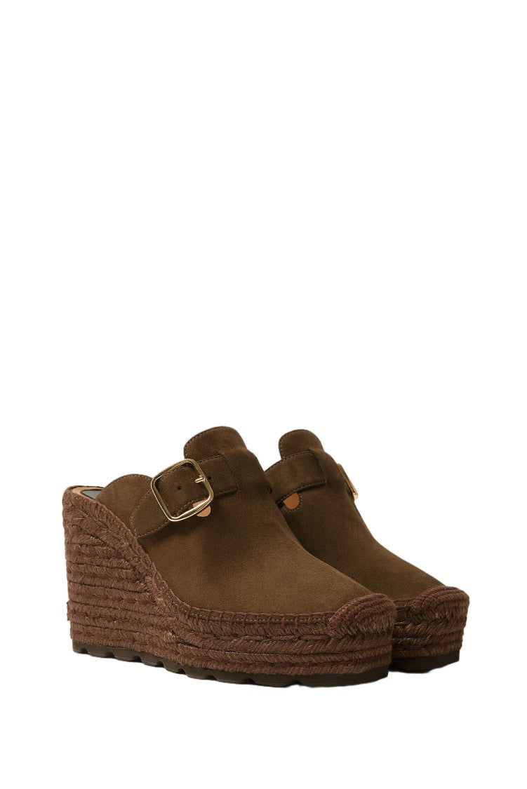Stella Mccartney Gaia Espadrilles With Woven Jute Wedge