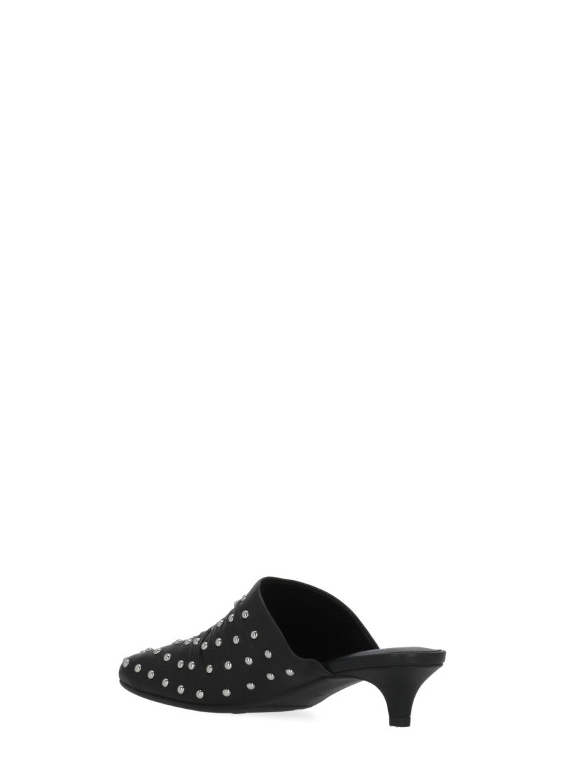 Ash Black Eloise Studded Leather Sabot