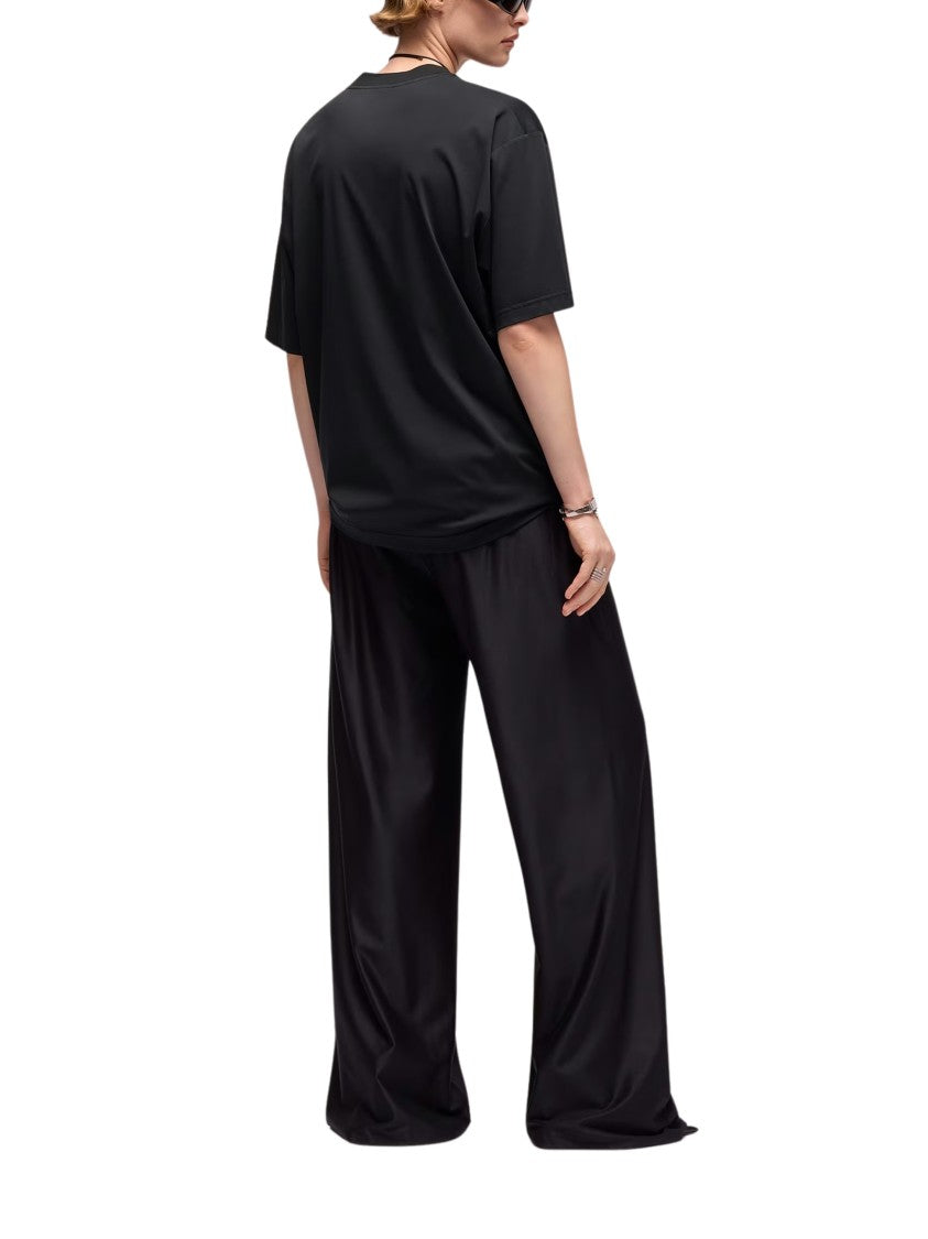 Gucci Black Glitter Logo Cotton Crewneck T-Shirt